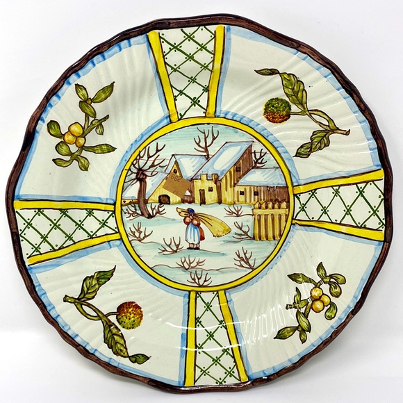 1997 Vietri Hand Painted Italian Ceramic Decorative Plate